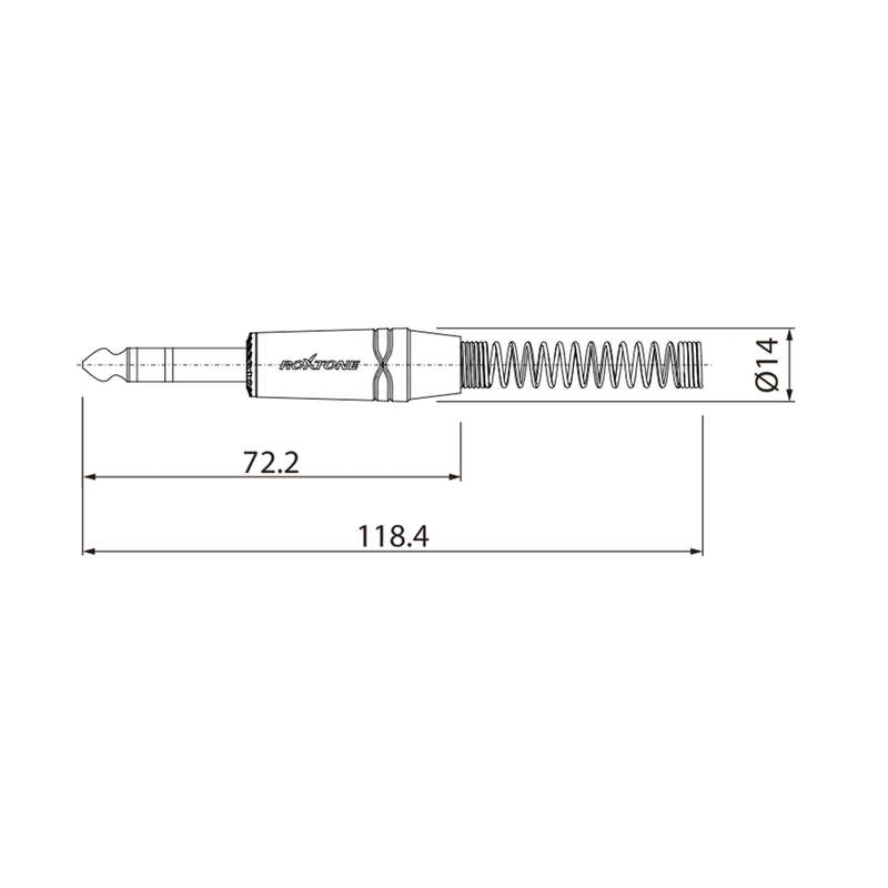 ROXTONE CONNECTOR 6.3mm STEREO MALE