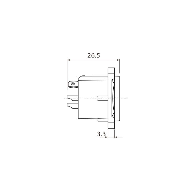 ROXTONE CONNECTOR XLR CHASSIS MOUNT MALE