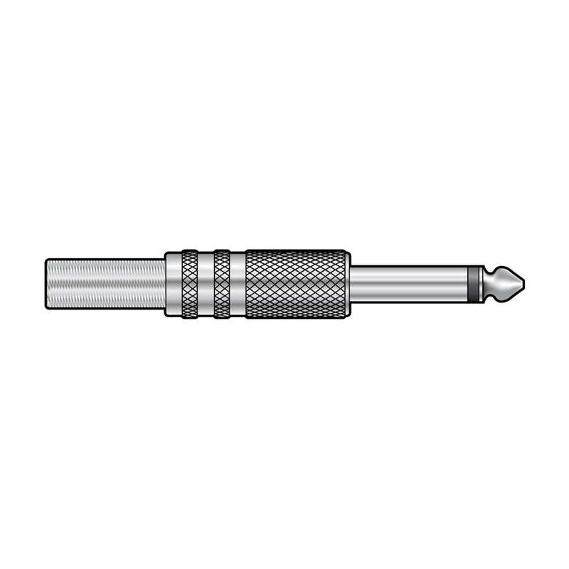 TVA CONNECTOR 6.3mm MONO MALE METAL