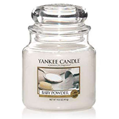 Yankee Candle Baby Powder Medium Jar Retail Box No warranty