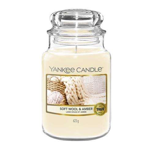 Yankee Candle Soft Wool & Amber Large Jar Retail Box No