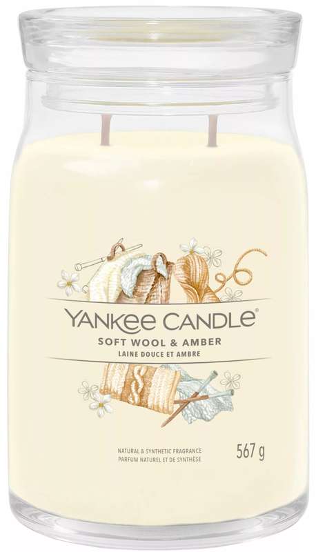 Yankee Candle Soft Wool And Amber Signature Large Jar