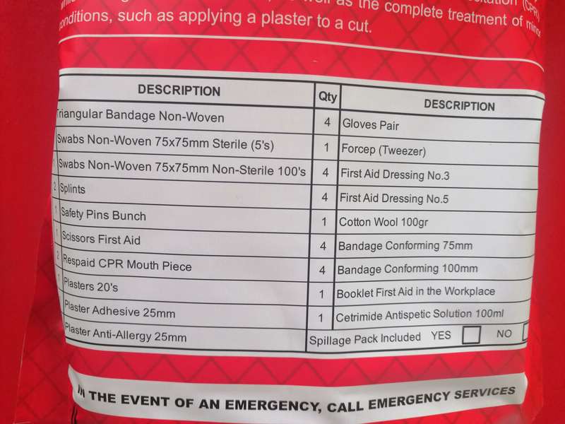 Trident Regulation 3 First Aid Kit - Contents Only