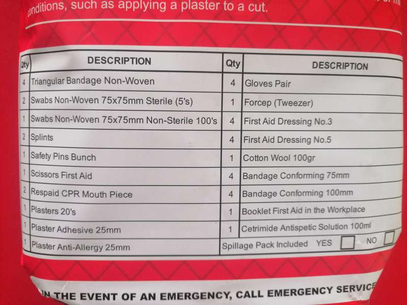 Trident Regulation 7 First Aid Kit - Contents Only