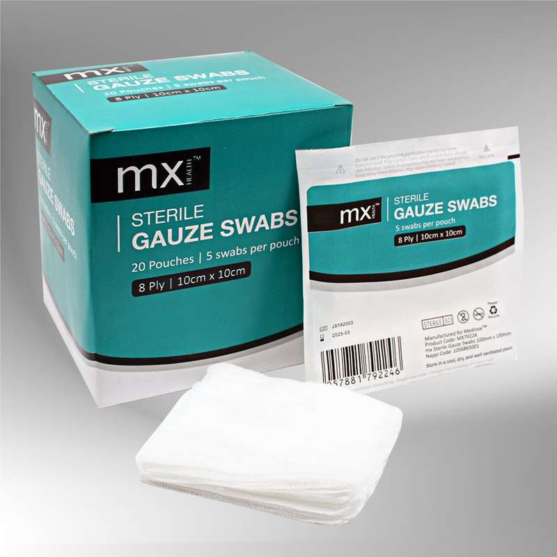 MX Gauze Swabs 8ply, Sterile
