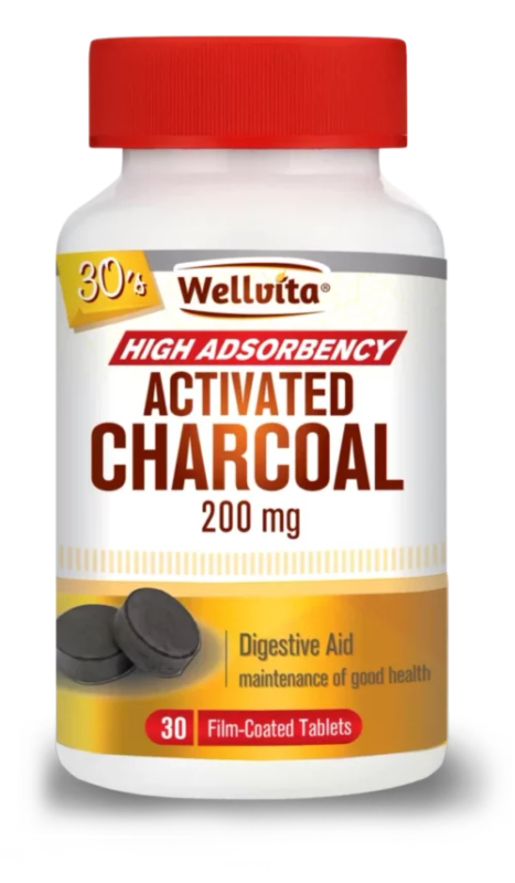 Wellvita Activated Charcoal 200mg 30s