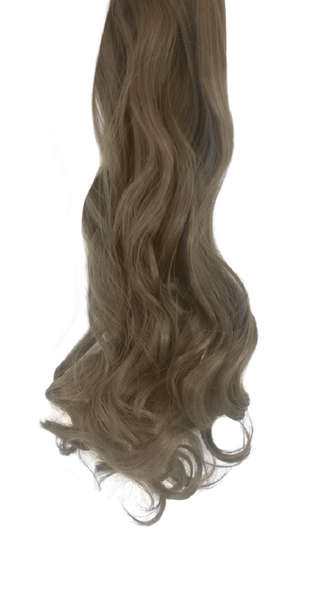 10 Piece Wavy Long 55-60cm Full Head Clip-on Hair Extensions XXL - 8M18b Ash Medium Blonde Mix