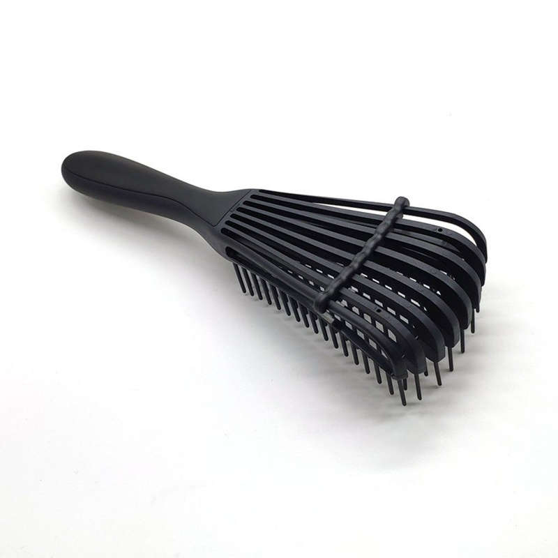 Expandable And Adjustable Detangling Brush - Black