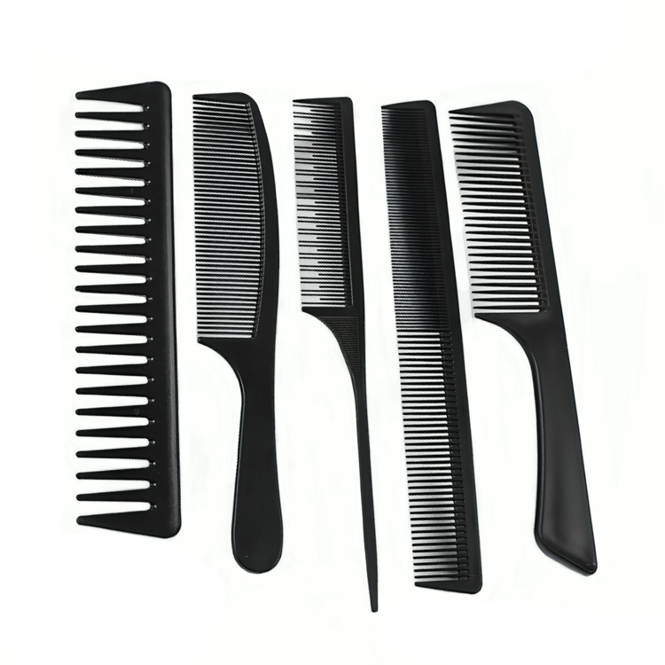 Heat resistant ABS heat resistant 5 comb set - Black