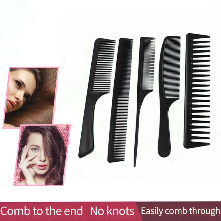 Heat resistant ABS heat resistant 5 comb set - Black