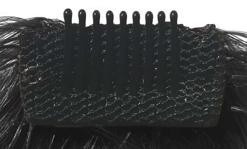 100% Indian Remy Human Hair Finely Layered Mini-Fringe Clip-in Hair - 1B Natural Black