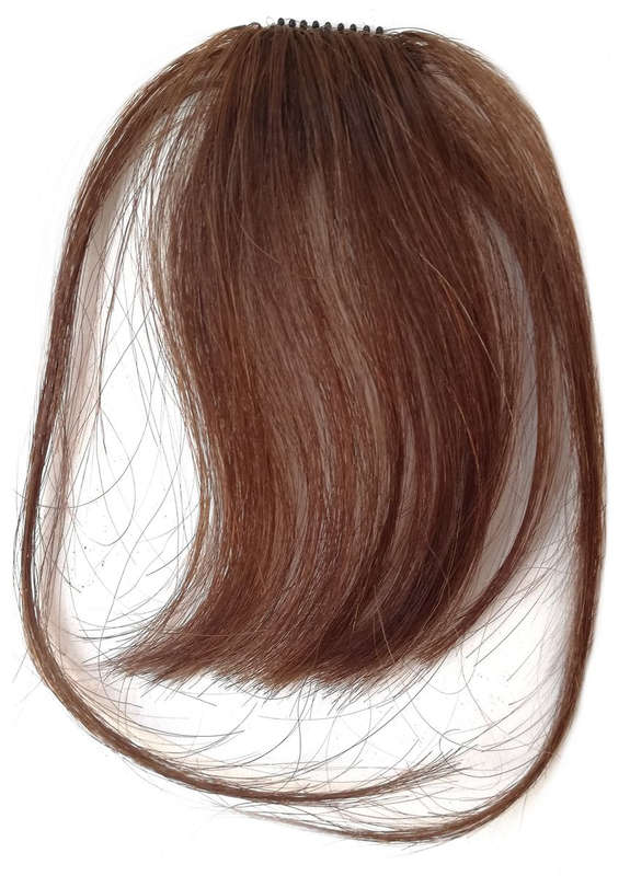 100% Indian Remy Human Hair Finely Layered Mini-Fringe Clip-in Hair - 2-30 Medium-Brown