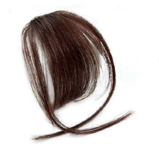 100% Indian Remy Human Hair Finely Layered Mini-Fringe Clip-in Hair - 2-33 Darker Brown
