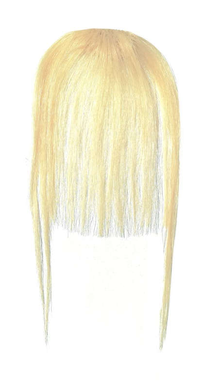 100% Indian Remy Human Hair Finely Layered Mini-Fringe Clip-in Hair - 613 Platinum Blonde