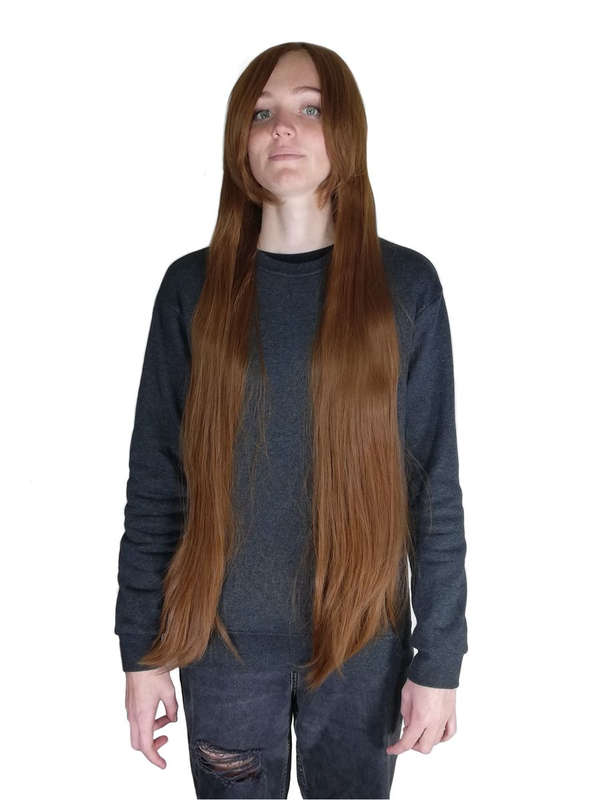 Long-Fringe 100cm Cosplay/Fashion Wig - Aubern Brown