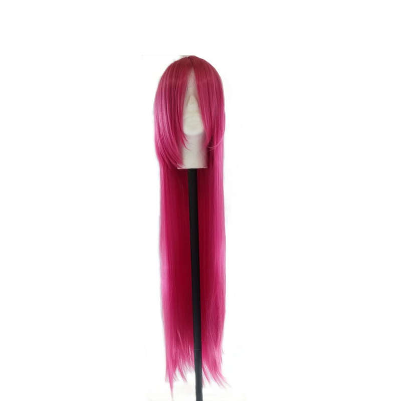 Long-Fringe 100cm Cosplay/Fashion Wig - Bright Pink