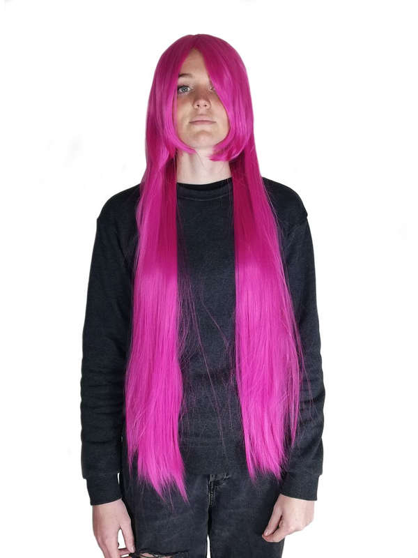 Long-Fringe 100cm Cosplay/Fashion Wig - Bubblegum Pink