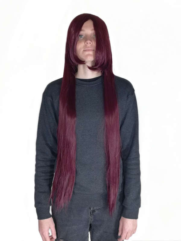 Long-Fringe 100cm Cosplay/Fashion Wig - Burgandy