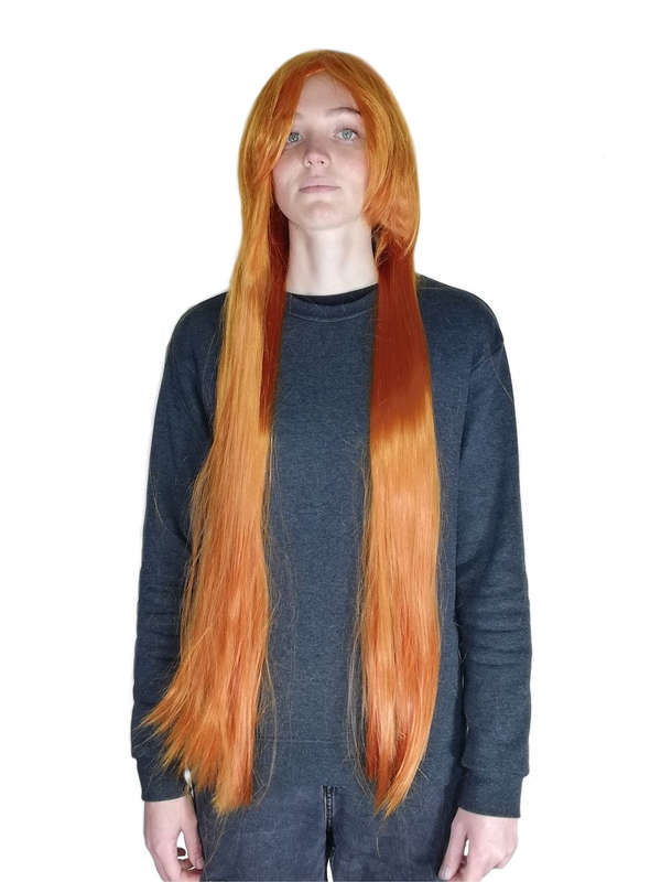 Long-Fringe 100cm Cosplay/Fashion Wig - Burnt Orange