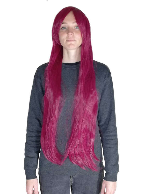 Long-Fringe 100cm Cosplay/Fashion Wig - Cherry Red