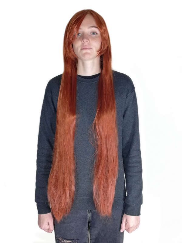 Long-Fringe 100cm Cosplay/Fashion Wig - Dark Aubern