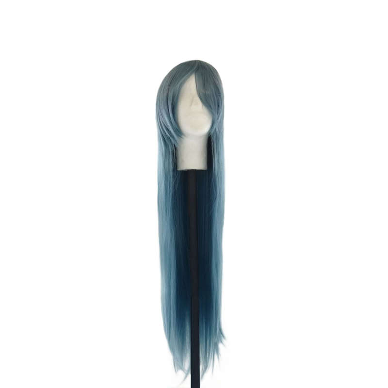 Long-Fringe 100cm Cosplay/Fashion Wig - Deep Misty Blue