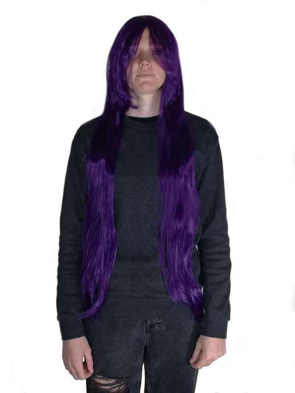 Long-Fringe 100cm Cosplay/Fashion Wig - Deep Purple