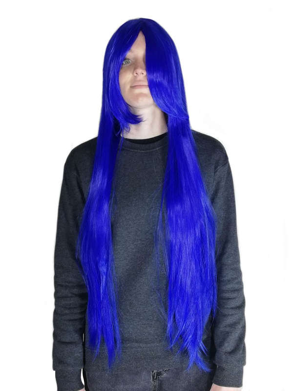 Long-Fringe 100cm Cosplay/Fashion Wig - Diamond Blue