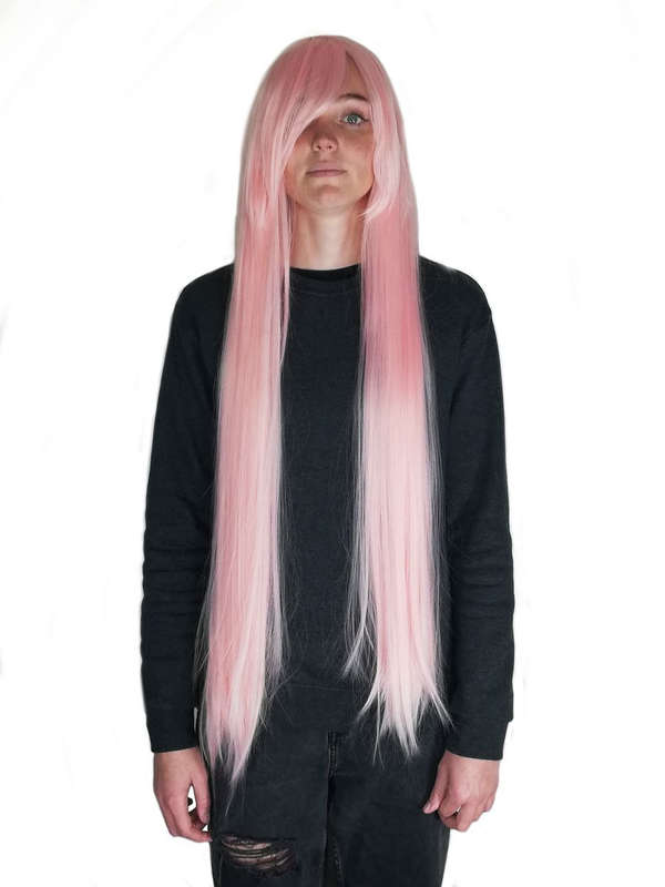 Long-Fringe 100cm Cosplay/Fashion Wig - Light Pink