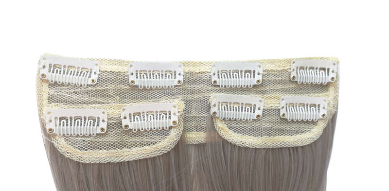 3 Piece 60cm Full Head Clip-on Hair Extensions XXL - M18B-60 Extra Ash platinum blonde mix