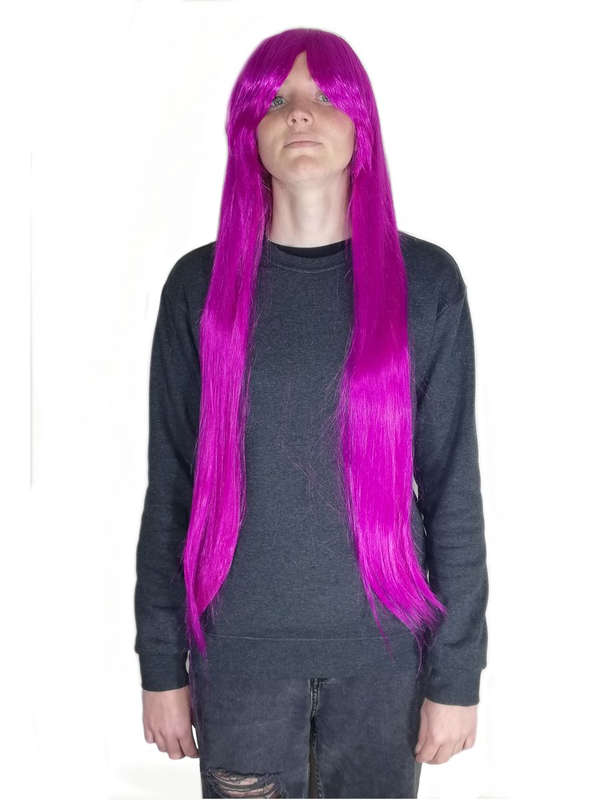 Long-Fringe 100cm Cosplay/Fashion Wig - Magenta