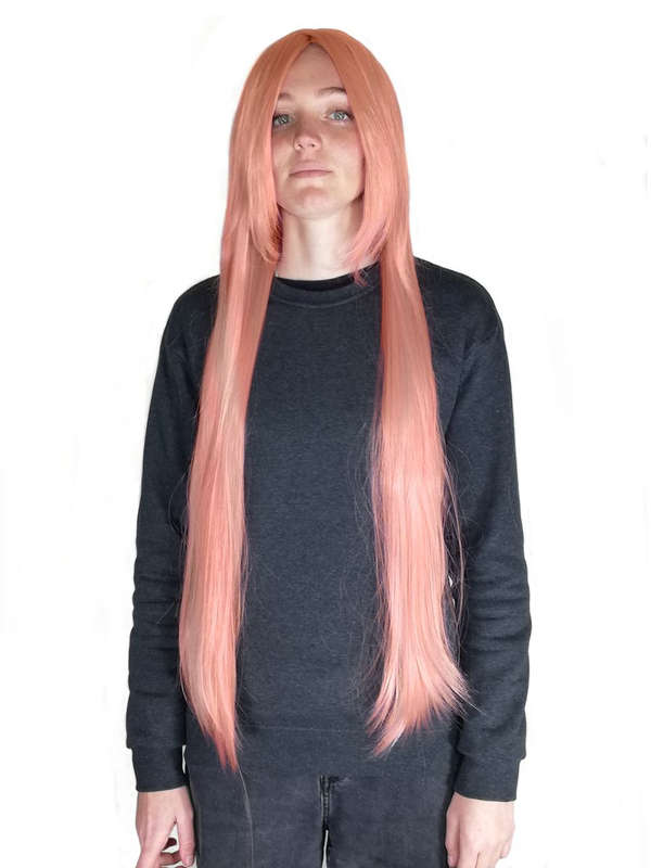Long-Fringe 100cm Cosplay/Fashion Wig - Pastel Peach