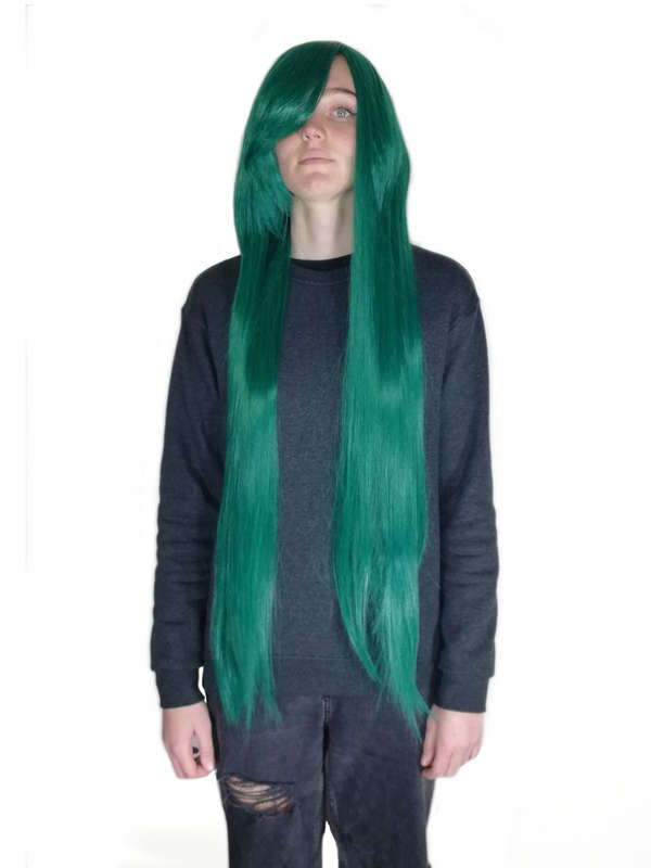 Long-Fringe 100cm Cosplay/Fashion Wig - Pine Green