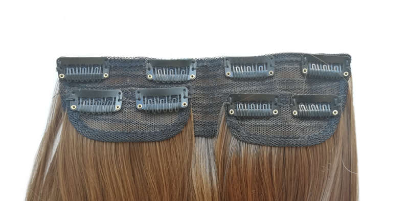 3 Piece 60cm Full Head Clip-on Hair Extensions XXL - T6K-30 Dark chestnut brown mix