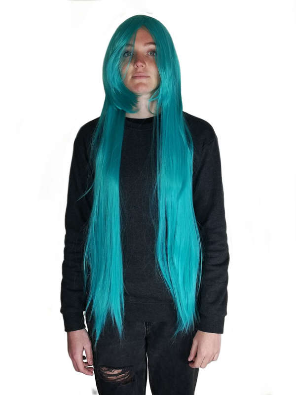 Long-Fringe 100cm Cosplay/Fashion Wig - Teal