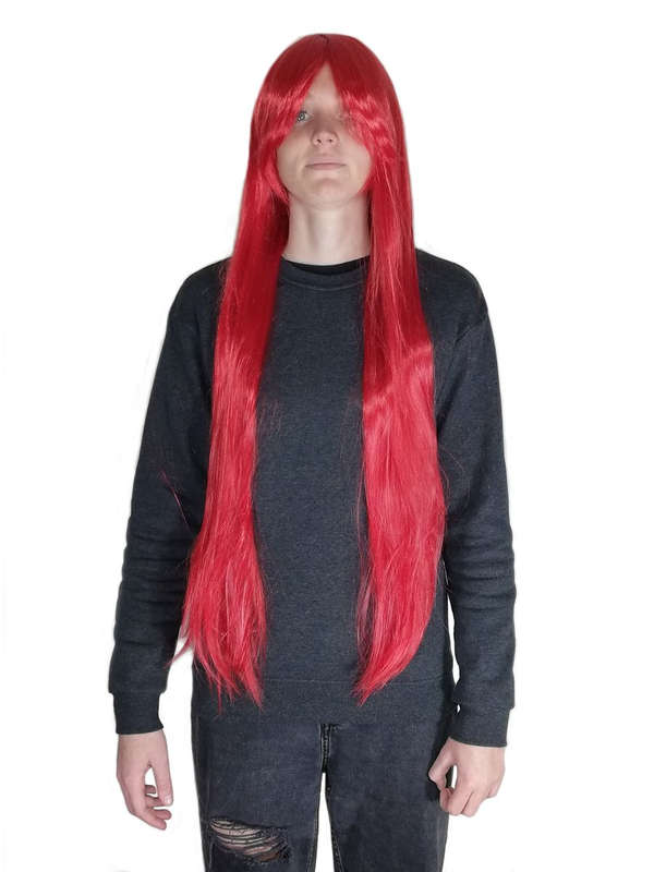 Long-Fringe 100cm Cosplay/Fashion Wig - Wine Red