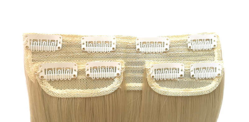 3 Piece 60cm Full Head Clip-on Hair Extensions XXL - T24-88 Platinum pearl blonde mix