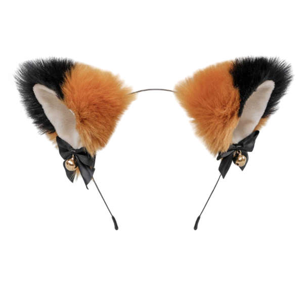 Kawaii Clip-on Cosplay Fox/Lynx Ears - Orange, Black