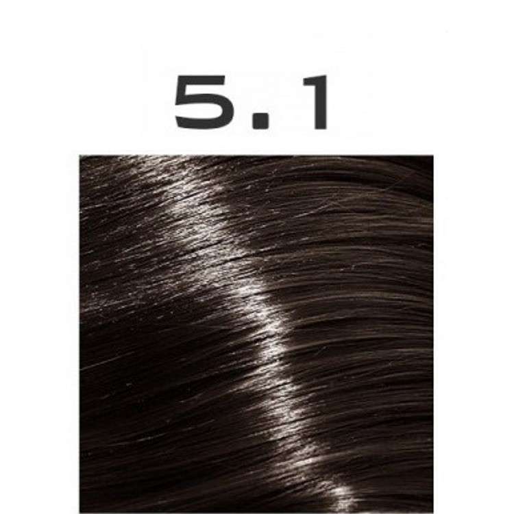 Fama Professional Permanent Hair Dye 80ml + 100ml 20vol developer - 5.1 LIGHT ASH CHESTNUT