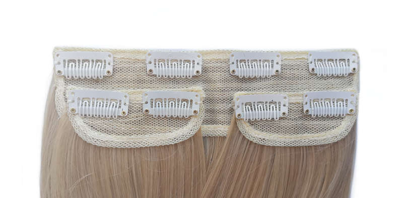3 Piece 60cm Full Head Clip-on Hair Extensions XXL - t16-613 Blonde-Plat Ombre