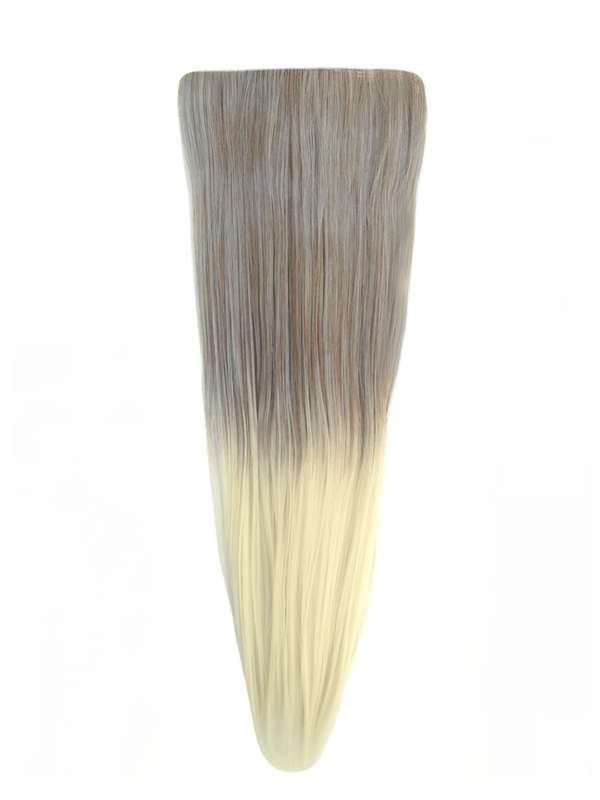 3 Piece 60cm Full Head Clip-on Hair Extensions XXL - t9-613 Ash-Platinum Ombre