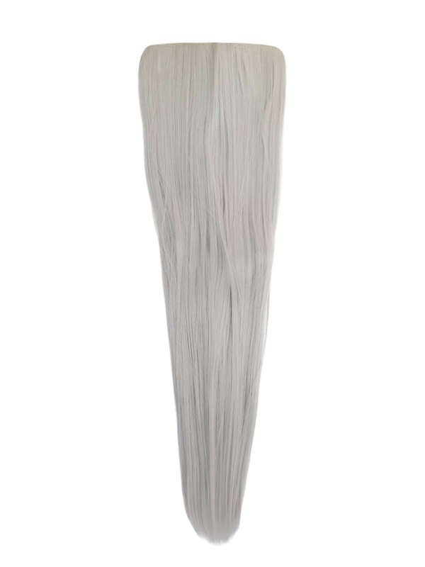 3 Piece 60cm Full Head Clip-on Hair Extensions XXL - 1001A Silver white