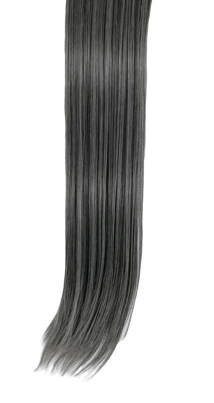 3 Piece 60cm Full Head Clip-on Hair Extensions XXL - Salt and Pepper  8M60