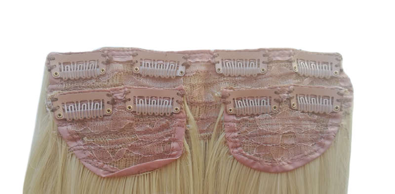 3 Piece 60cm Full Head Clip-on Hair Extensions XXL - 24-613 Ash platinum mix