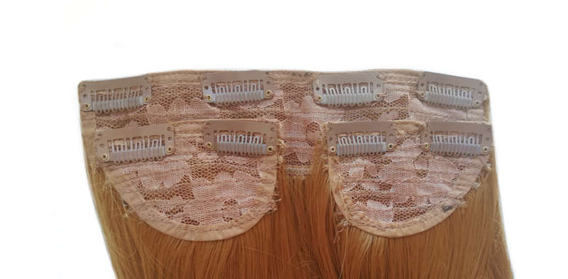 3 Piece 60cm Full Head Clip-on Hair Extensions XXL - 27 Strawberry blonde