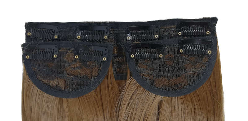 3 Piece 60cm Full Head Clip-on Hair Extensions XXL - Light Golden Brown 12