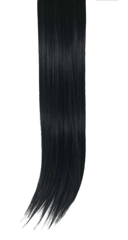 3 Piece 60cm Full Head Clip-on Hair Extensions XXL - Jet Black (1)