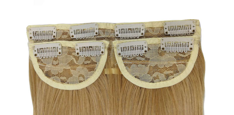Long 3 Piece 60cm Full Head Clip-on Hair Extensions XXL Wavy - Strawberry Platinum Blonde Mix  27m61