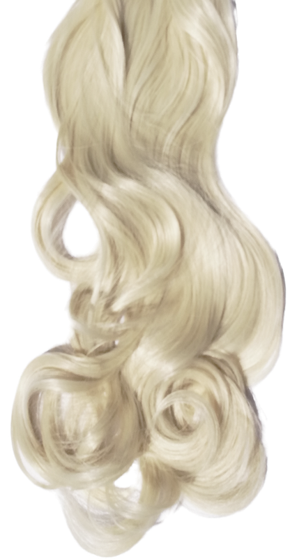 Long 3 Piece 60cm Full Head Clip-on Hair Extensions XXL Wavy - Platinum Blonde 613