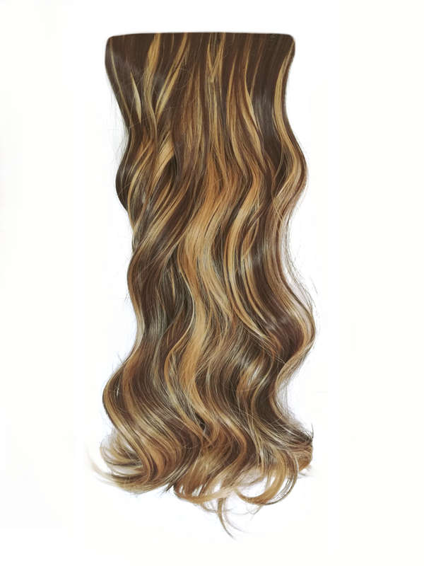 Long 3 Piece 60cm Full Head Clip-on Hair Extensions XXL Wavy - H4-27 Expresso mix